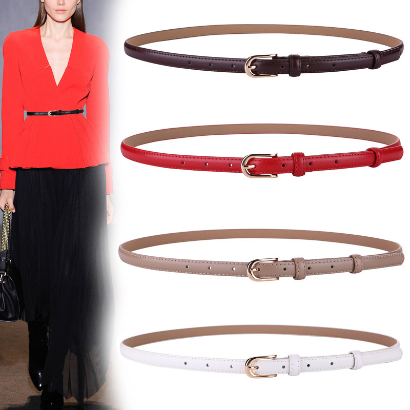 Thin Belt for Women, Vintage Red Genuine Leather Belt to Match Jeans, Niche Design Accessory, 2026 New Style Belt Thin Belt for Women, Vintage Red Genuine Leather Belt to Match Jeans, Niche Design Accessory, 2026 New Style Belt
