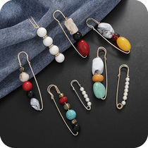 Jeans waist artifact brooch pin pants waist change small artifact Female bib pants waist mouth word insert imitation pearl