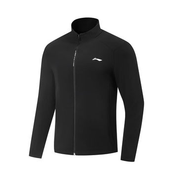 Li Ning Sportswear Jacket Casual Men's 2025 Winter Fleece Warm Knitted Jacket Casual Top Afdvb79