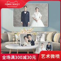 Photo studio photo frame hanging wall wedding photos enlarged and washed into photo album wedding photos without border crystal table set making