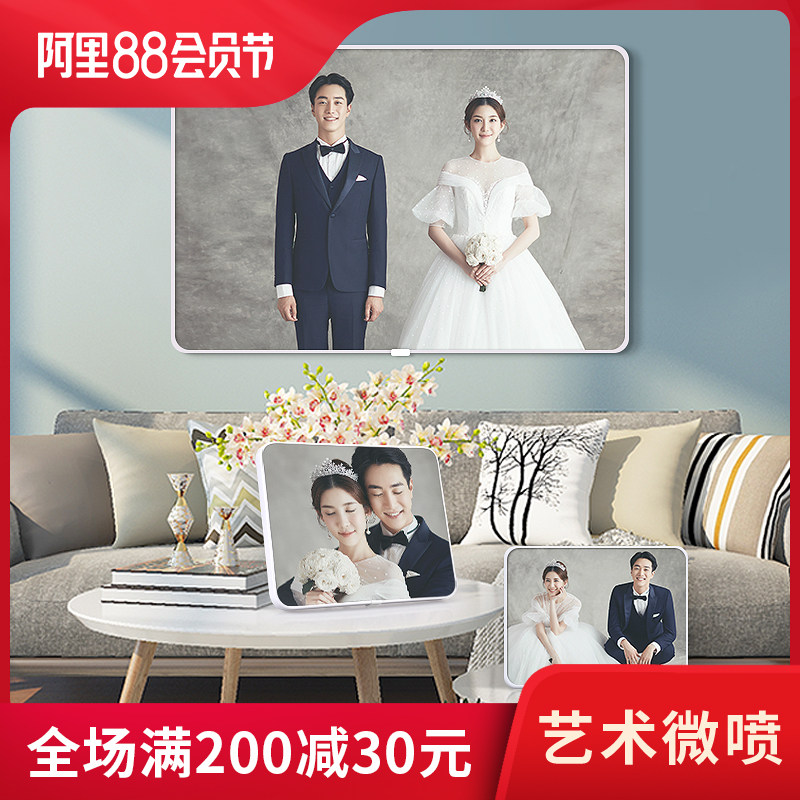 Photo gallery frame wall wedding photo enlarged washing into photo album wedding photo-framed crystal stand custom made