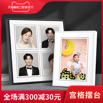 Photo frame set-up wedding photo childrens baby wash into Nine Palace grid photo album Frame marriage certificate crystal ornaments customized