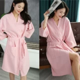 Хлопковый банный халат подходит для мужчин и женщин для влюбленных, пижама