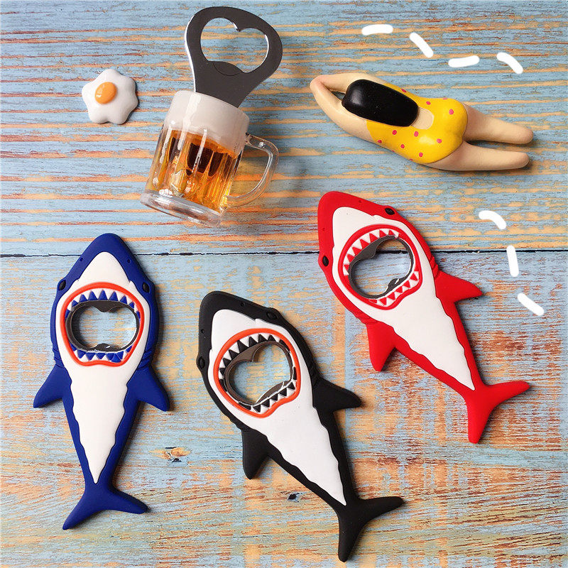 Bottle opener refrigerator sticker magnet Creative cartoon cute swimming girl magnet sticker decorative Nordic ins magnet