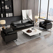 Office Sofa Business Brief Modern General Managers Office Reception Guests Negotiate Trio Place Real Leather Sofas