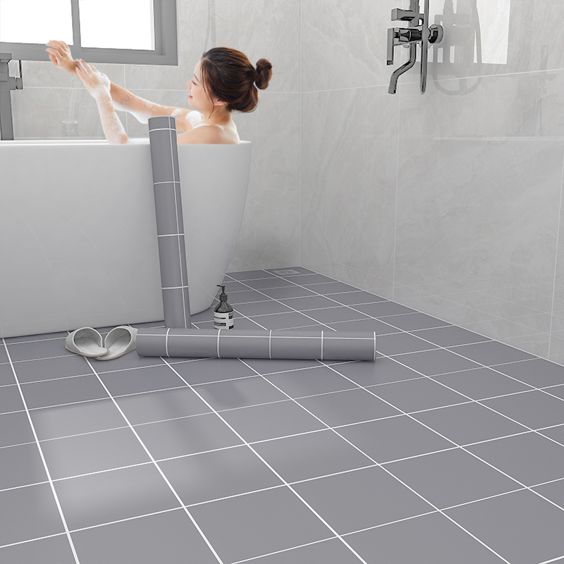 Bathroom bathroom waterproof non-slip floor stickers toilet renovation floor stickers wear-resistant floor tiles kitchen oil-proof self-adhesive stickers