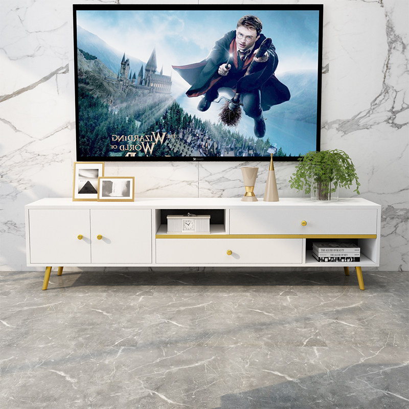 Light luxury TV cabinet Coffee table combination Nordic style modern simple small apartment Living room Bedroom TV cabinet Floor cabinet