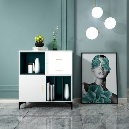 Nordic Bedroom Bucket Cabinet Light Lavish Storage Cabinet Close To Wall Minima Modern Living Room Containing Cabinet TV Cabinet Edge Cabinet Ins