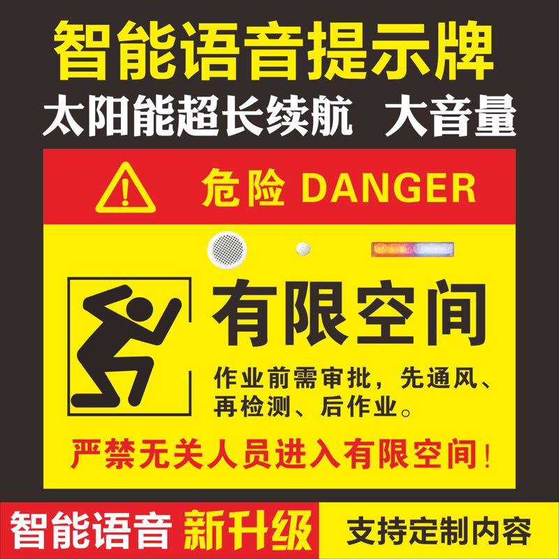 Warning Signs for Limited Spaces: Ventilate First, Then Inspect, Then Work. Intelligent Sensor Voice Announcement Safety Warning Signs Warning Signs for Limited Spaces: Ventilate First, Then Inspect, Then Work. Intelligent Sensor Voice Announcement Safety Warning Signs