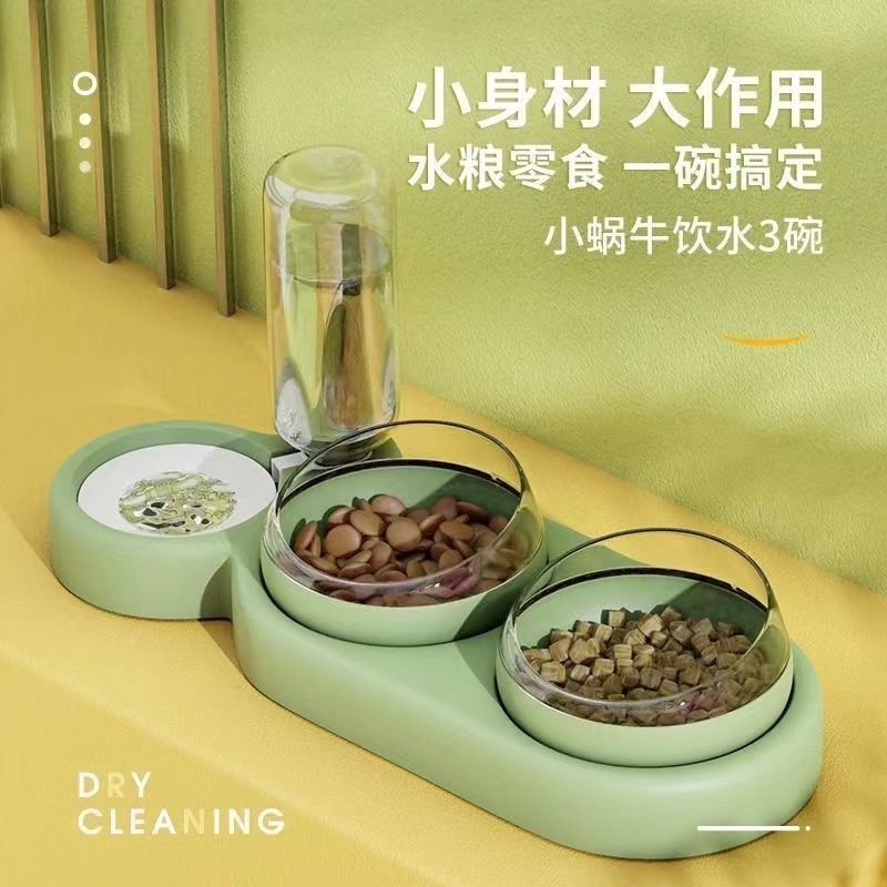 Cat Bowls double bowls Dogs dog bowls Automatic drinking basin Anti-turning cat food and dog rice bowls Puppy kitty Supplies Bowl