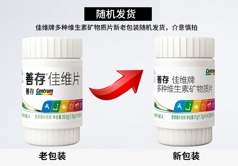 美国 善存 佳维片 复合维生素片 30片 补充多种维生素和矿物质 图2