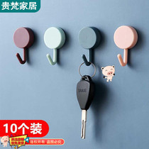 Non-perforated kitchen wall creative hook door seamless strong viscose hook home dormitory cute decoration