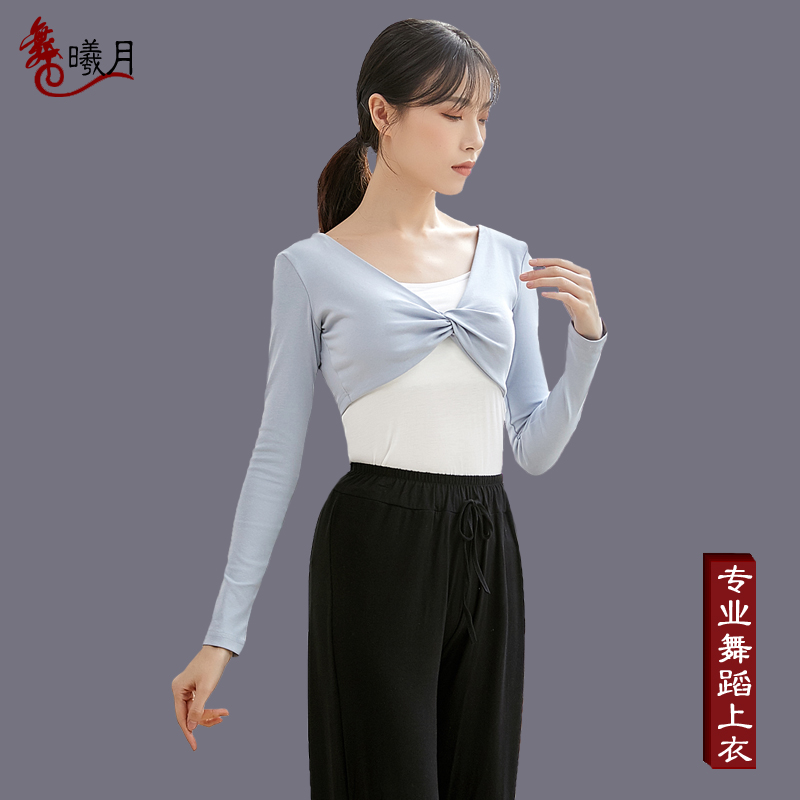 Dance practice clothes female Latin classical dance tops adult V-neck gymnastics clothes ballet art test body dance clothes