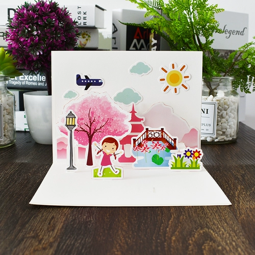 Креативная детская открытка для детского сада ручной работы, трехмерные карточки, набор материалов, брендовый комплект, «сделай сам», в 3d формате