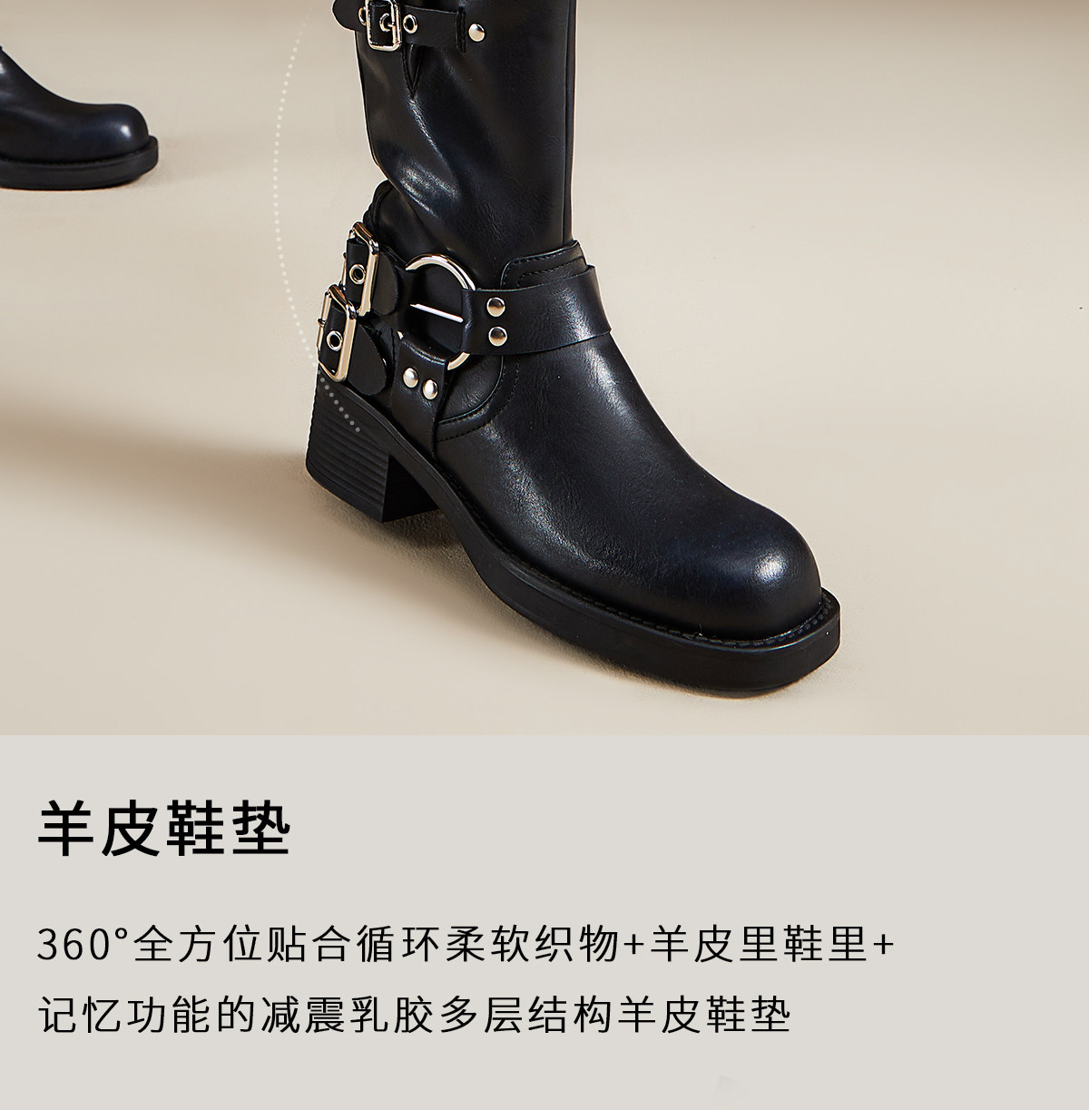 Западные Boots fed厚底短靴秋季新款女靴工装靴机车靴棕色皮靴女款r0904-zca205