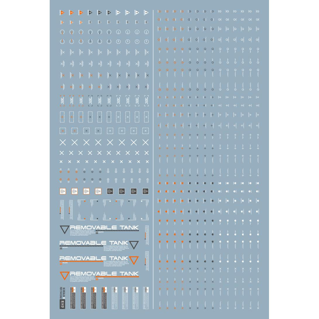 (EVO) HG 1:144 NC06-W HIQ Style (General Warning Department) Special Water sticker (orange white)