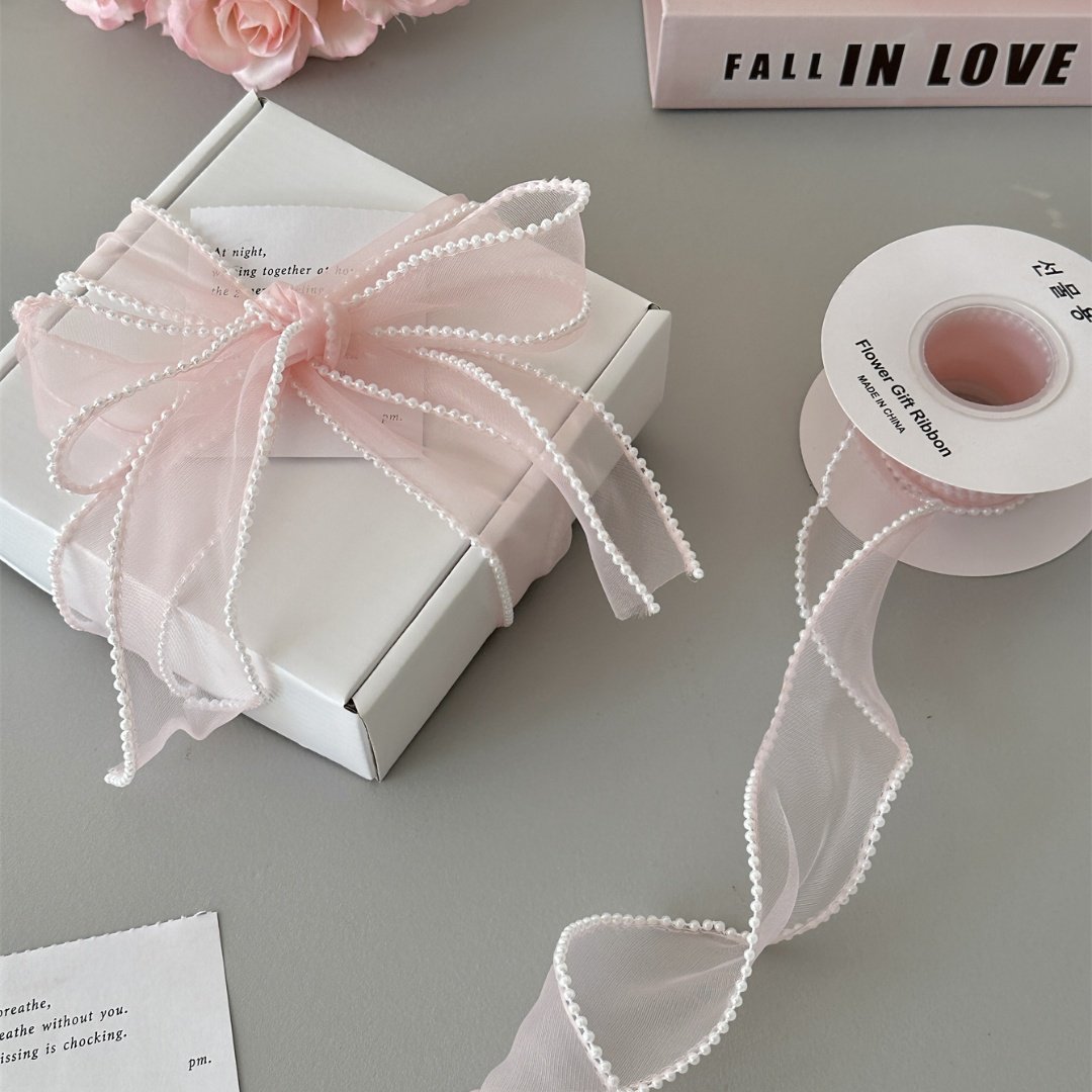 Nice Gift: Pearl Mermaid Tail Ribbon Bouquet Wrapping, Holiday Cake Gift Decoration, DIY Bow Ribbon