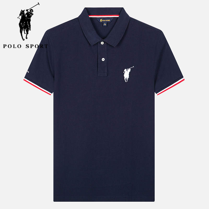 Polo Sport shirt collar T-shirt men's summer new embroidered casual business loose short-sleeved T-shirt polo shirt