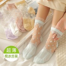 Children socks Summer slim mesh ultra-thin wz female baby girl baby girl summer girl crystal ice stockings