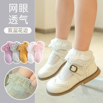 Female Baby Princess Socks Girl Spring Autumn Lace Cute Children Lace Socks White Summer Pure Cotton Short Socks Thin