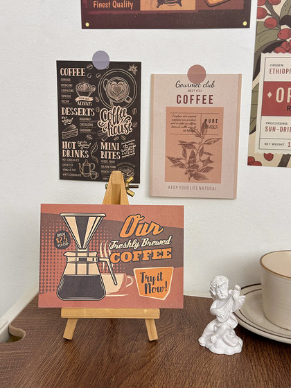 可爱日子 复古风甜蜜烘焙复古装饰墙贴ins美式咖啡墙面贴纸