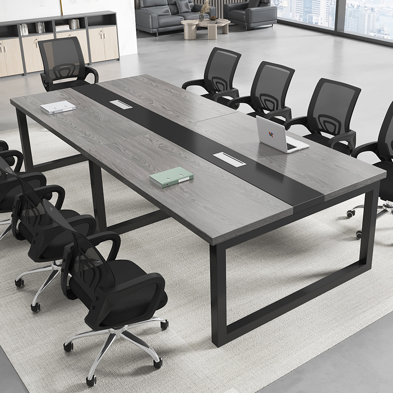 Conference Table Long Table Modern Minima Small Meeting Room Negotiating Table Strip Table Bench Chairs Combo-Taobao