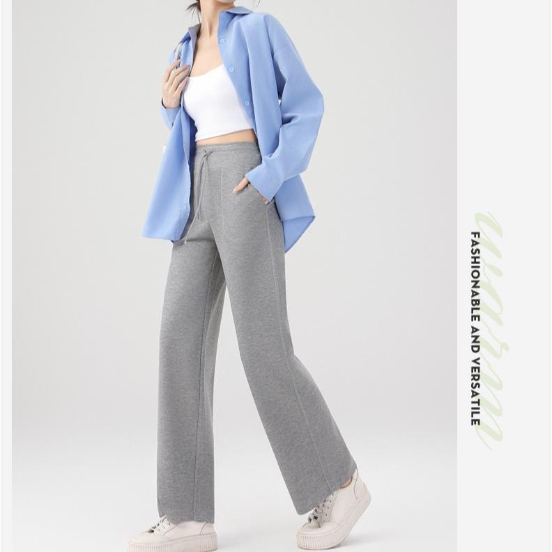 Lyocell Balanced Straight-Leg Pants, Which Make You Look Slimmer and Hide Your Curves, Making Big Hips and a Big Belly "Disappear."