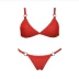 2018 Châu Âu và Hoa Kỳ phụ kiện mới bikini màu rắn gợi cảm với áo lót ngực nóng bỏng của phụ nữ áo tắm màu hot cổ điển Bikinis