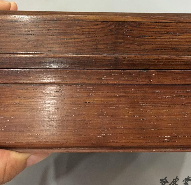 Habitang Antique Wood Art Wood Carvings of the Yellow Flower Pears inlaid Baobao Flowers Bird Tattooed Box first decorated box vintage box