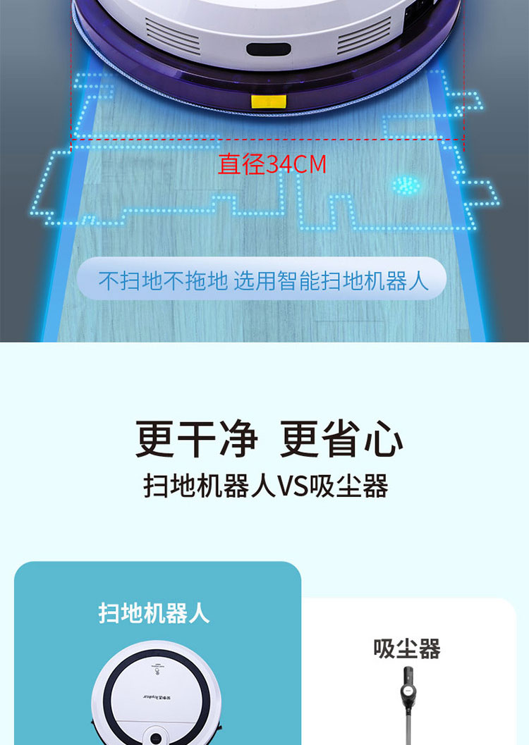 荣事达 扫吸拖一体 三合一扫地机器人 图2
