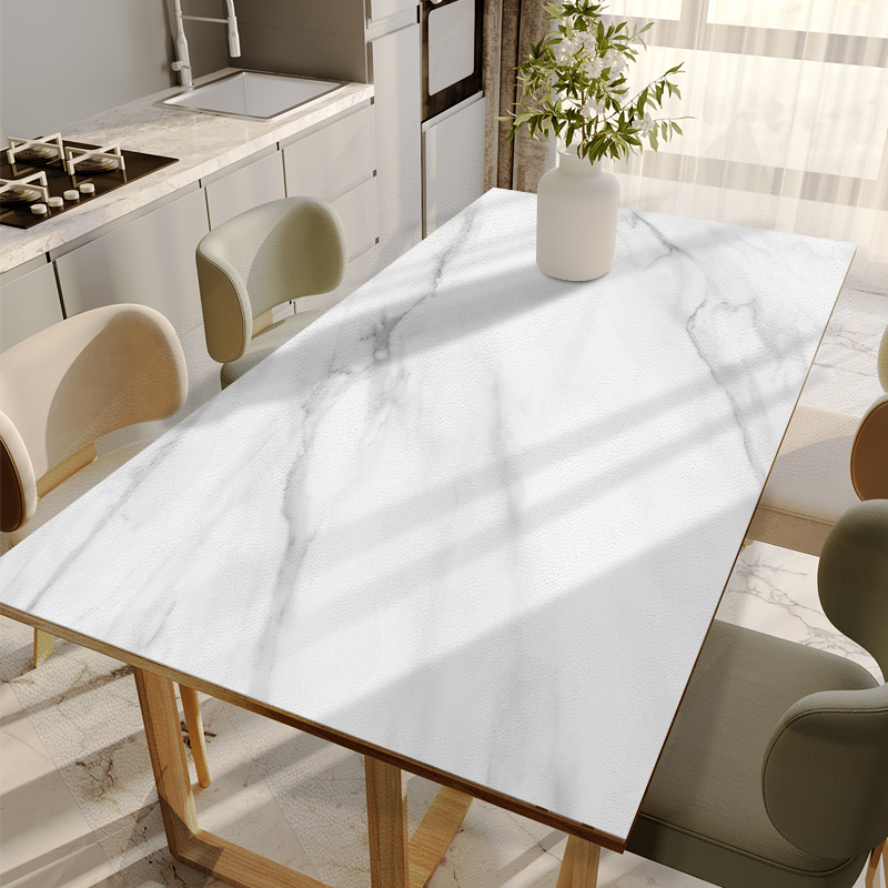 Modern minimalist dining room table mat marble tattooed waterproof anti-oil wash table cloth pvc tea table rice table Silicone Table Cloth