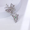Flower Elf Crystal Butterfly Brooch Women's High-End Unique Pin Coat Suit Matching Accessories Birthday Gift
