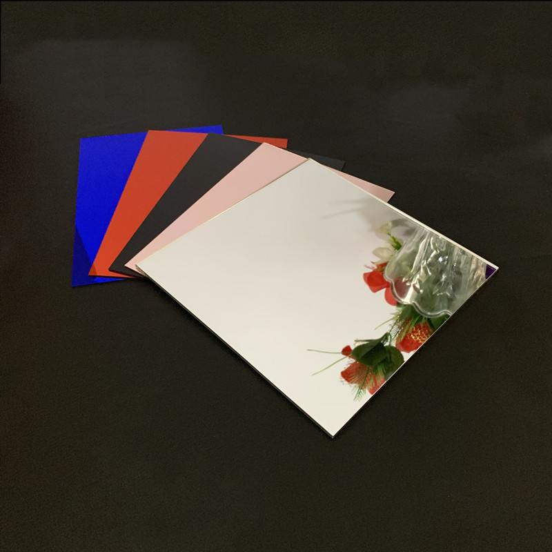 Acrylic Mirror Panel Plexiglass Decorative Silver Gold Black Background Wall Reflective Plastic Color Mirror
