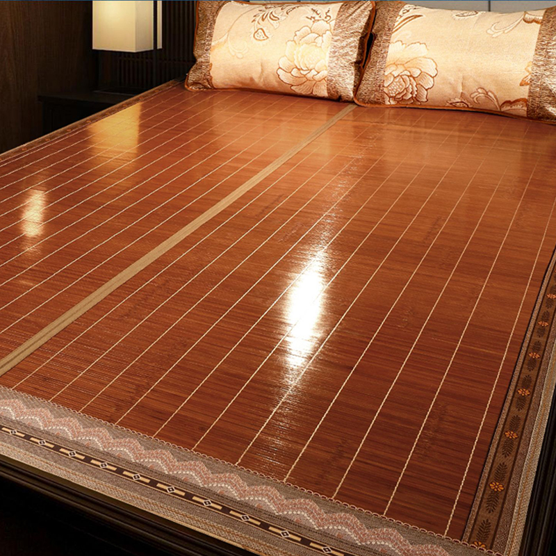 Bamboo Mat Mat Cool Mat Summer Home Grass Mat double sided flip-flops Mat Student Dorm Room Summer Passable Ice Silk Mat