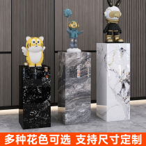 客厅玄关酒店会所展厅大理石雕塑摆件底座摆台工艺品装饰岩板基座