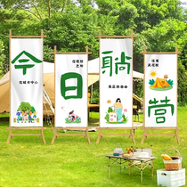 Customized outdoor hanging cloth camping atmosphere door head internet celebrity check-in market sign stall flag decorative advertising flag