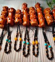 Guizhou specialty lemon wood logs with hand ropes wood carvings massage mahogany sticks handicrafts ornamental pieces