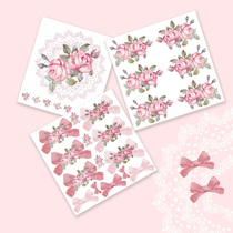 Sticker sticker decoration small pattern pink girl heart account material diy cute sticker tape second generation