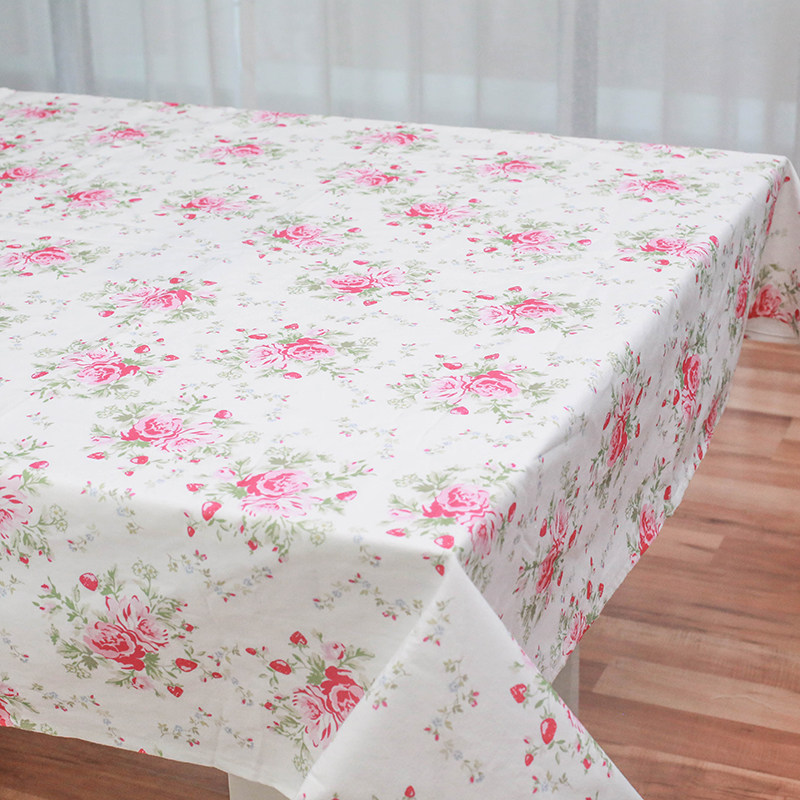 ins wind nordic wind pink rose strawberry bouquet tablecloth table cloth background cloth for decoration tea table tablecloth picnic cloth