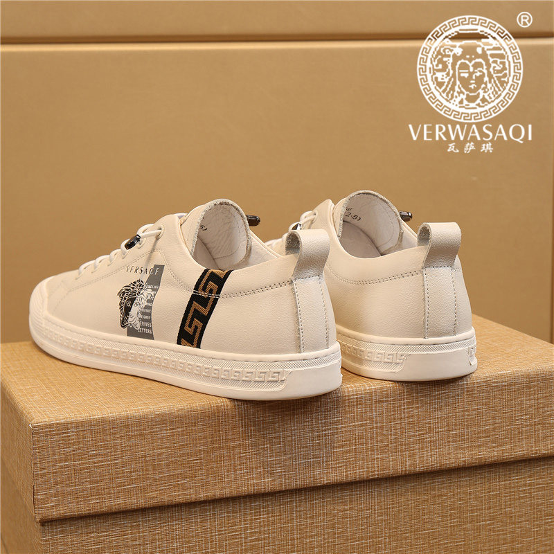 Vasaki leather shoes men's small white shoes autumn tide brand high-end leather men's shoes European station top layer leather casual tide shoes