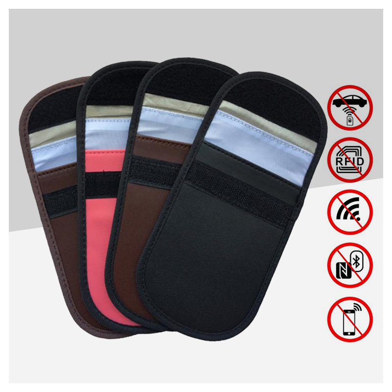 RFID signal shielding bag car key shielding bag anti-scanning anti-magnetic card case key case