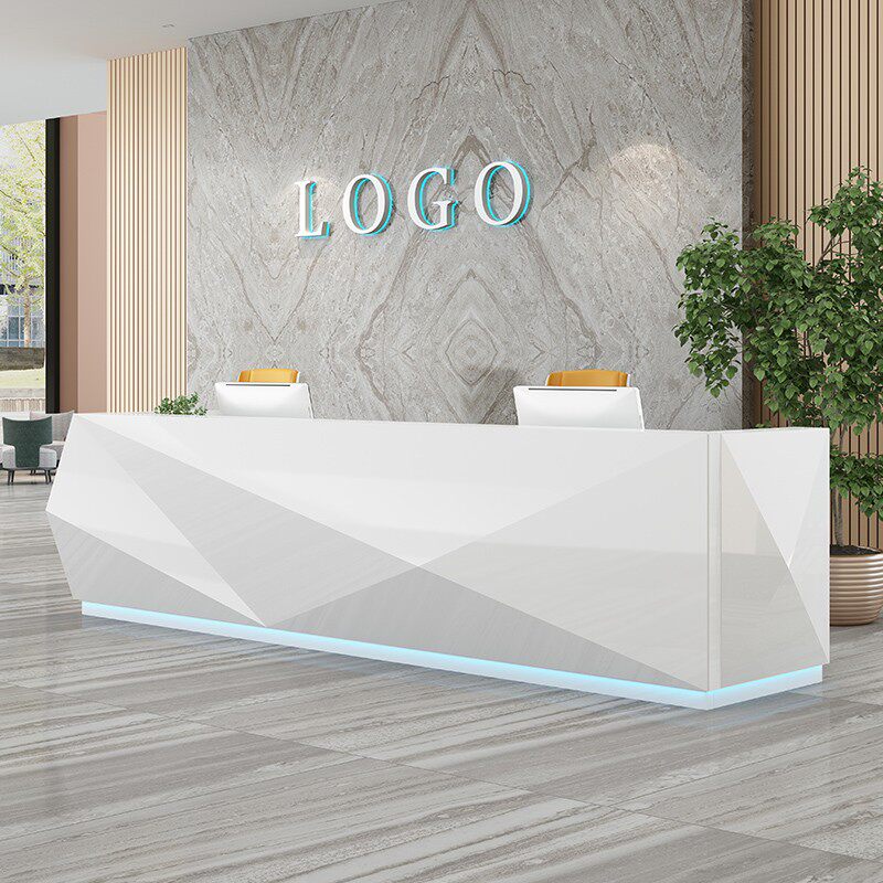 Brief Baking Varnish Company Front Desk Beauty Salon Greeting Arc Creative Reception Desk Fashion Cashier Counter Counter