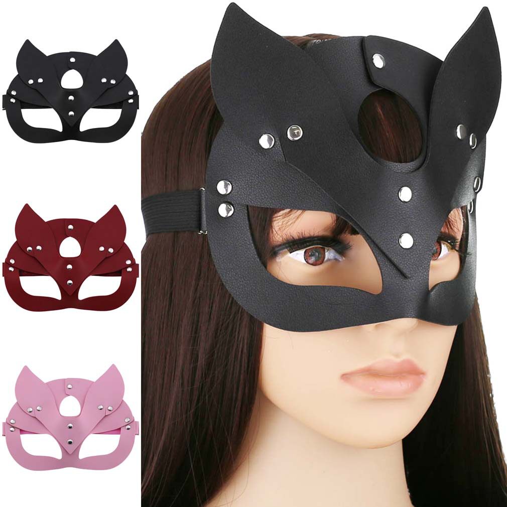 European and American personality PU corticofox mask party Makeup Prom for men and women Decorative Mask Blindfold