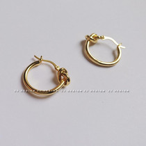 french style 14 gold plated knotted ring earrings european