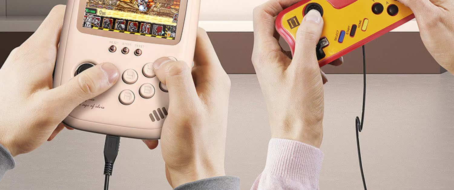 【2023新款】掌上游戏机移动电源充电宝PSP老式复古怀旧街机街霸拳皇三国超级双人对战玛丽魂斗罗大屏送男友