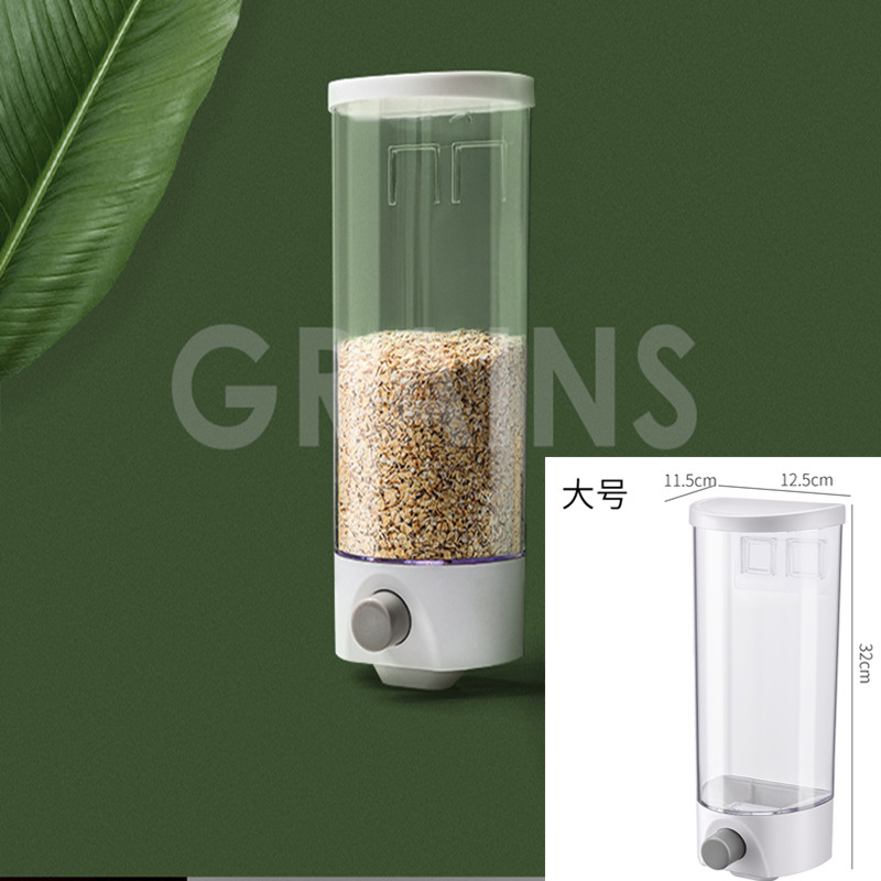 One Semicircle Large [1500Ml]Hang on wall Of Coarse Cereals storage box Rice bucket automatic produce rice Cereals and cereals storage box kitchen Wall mounted grain
