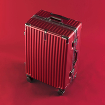 Official red wedding suitcase dowry trolley case bride password dowry suitcase female suitcase pair