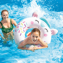 Inflatable swimming ring kitten alpaca armpit ring sloth children auxiliary swimming boys and girls water park floating ring toy