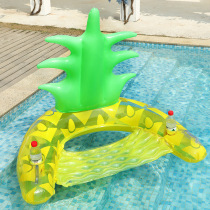 Internet celebrity inflatable pineapple floating bed for adults and children thickened double floating bed large surf floating inflatable toy