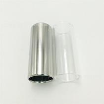 Electric acoustic guitar slide tube 60mm stainless steel + 60mm glass finger cot slide stick set guitar slide stick set